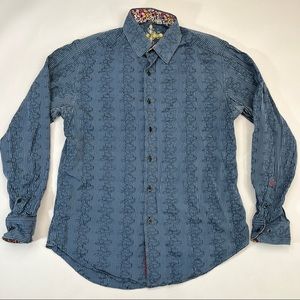 Robert Graham Striped Button Down Shirt Medium